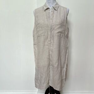 Chico’s Linen Side-Slit Neutral Tunic